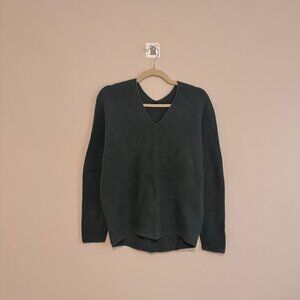 Uniqlo 3D Knit Cotton Relaxed Sweater, Forest Green, Size S
